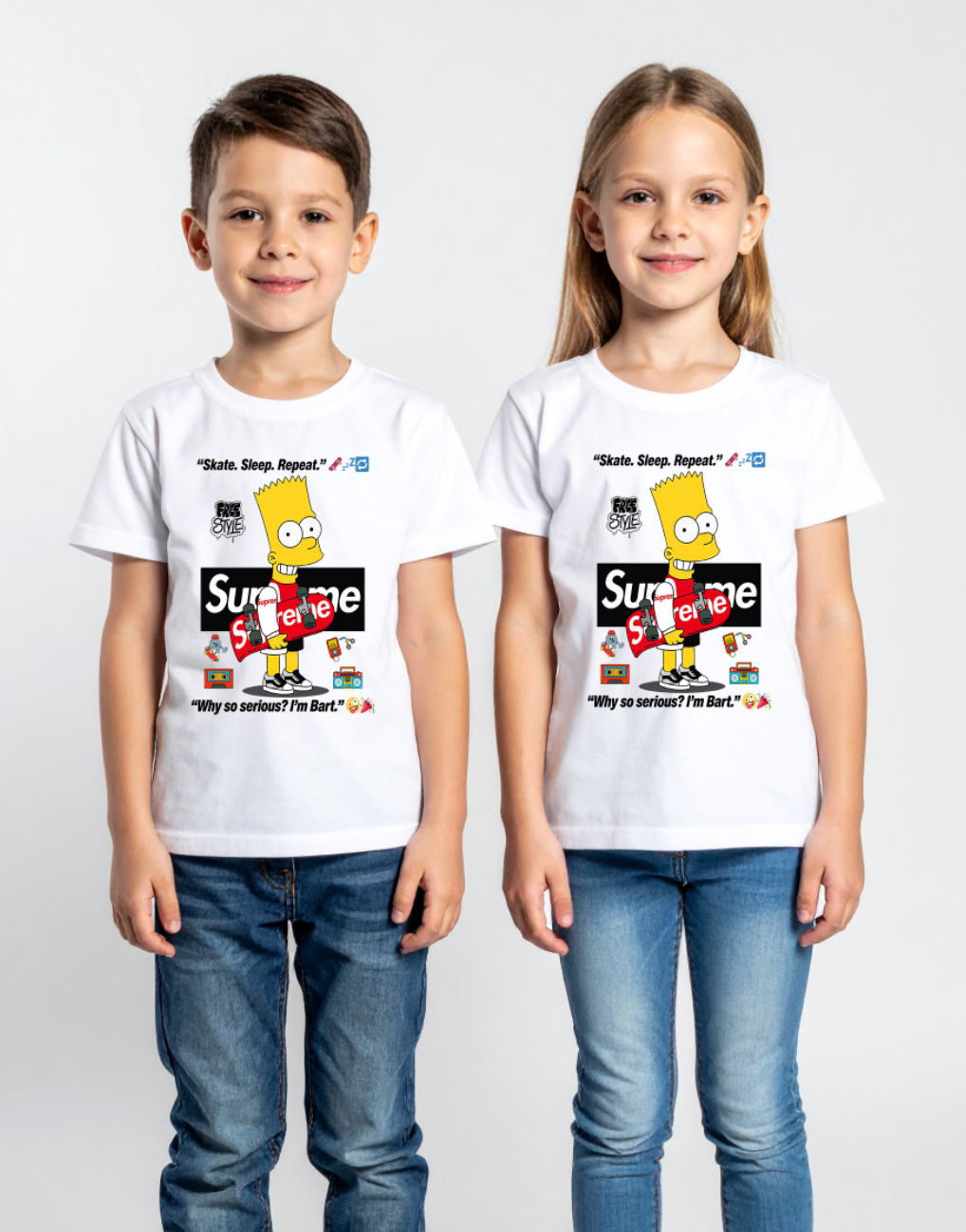 Skate. Sleep. Repeat. 🛹💤🔁 – Kids Street Rebel T-Shirt | Grooveman Exclusive