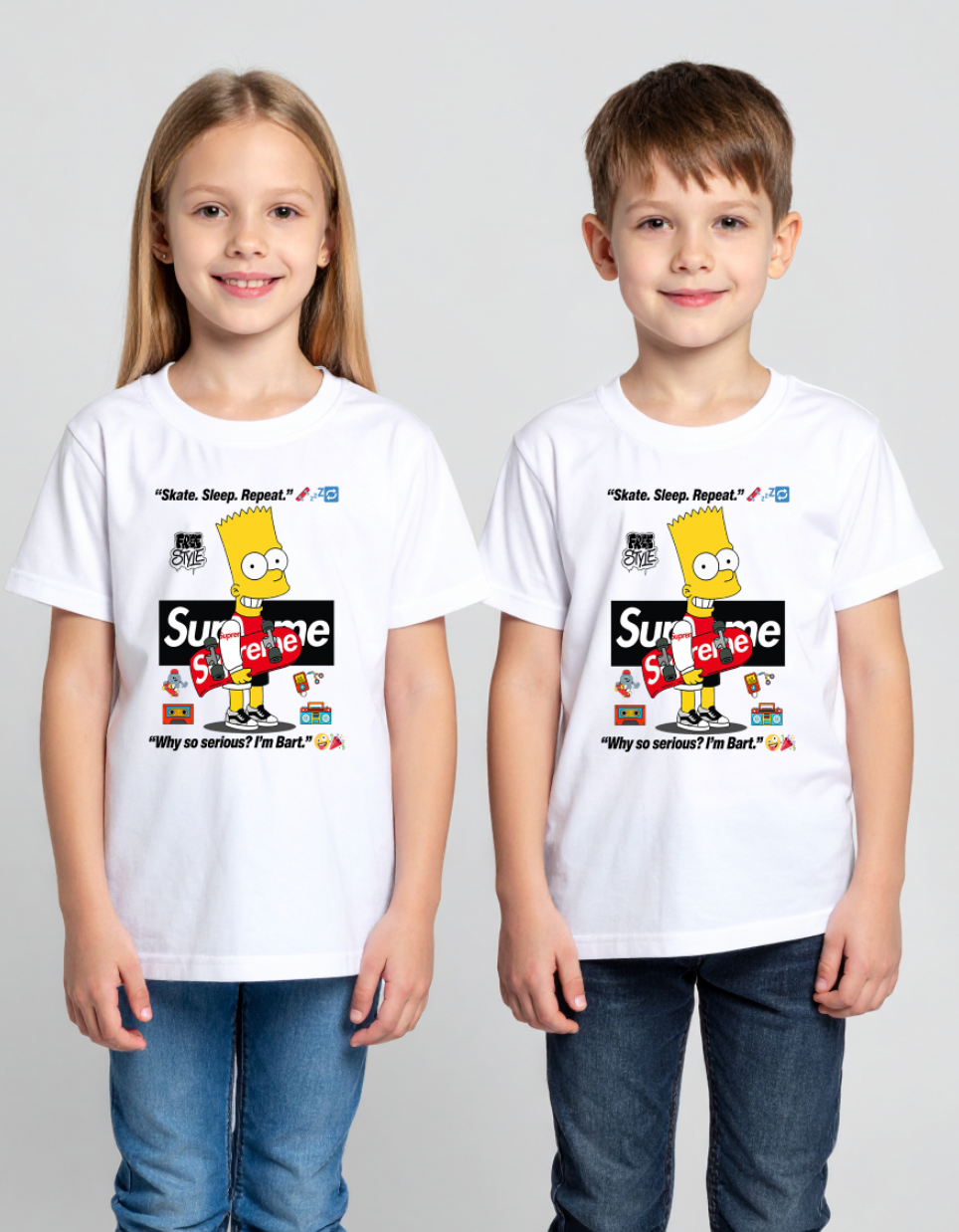 Skate. Sleep. Repeat. 🛹💤🔁 – Kids Street Rebel T-Shirt | Grooveman Exclusive