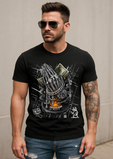 Men’s Skeleton Prayer T-Shirt – Skull Graphic Streetwear | Grooveman