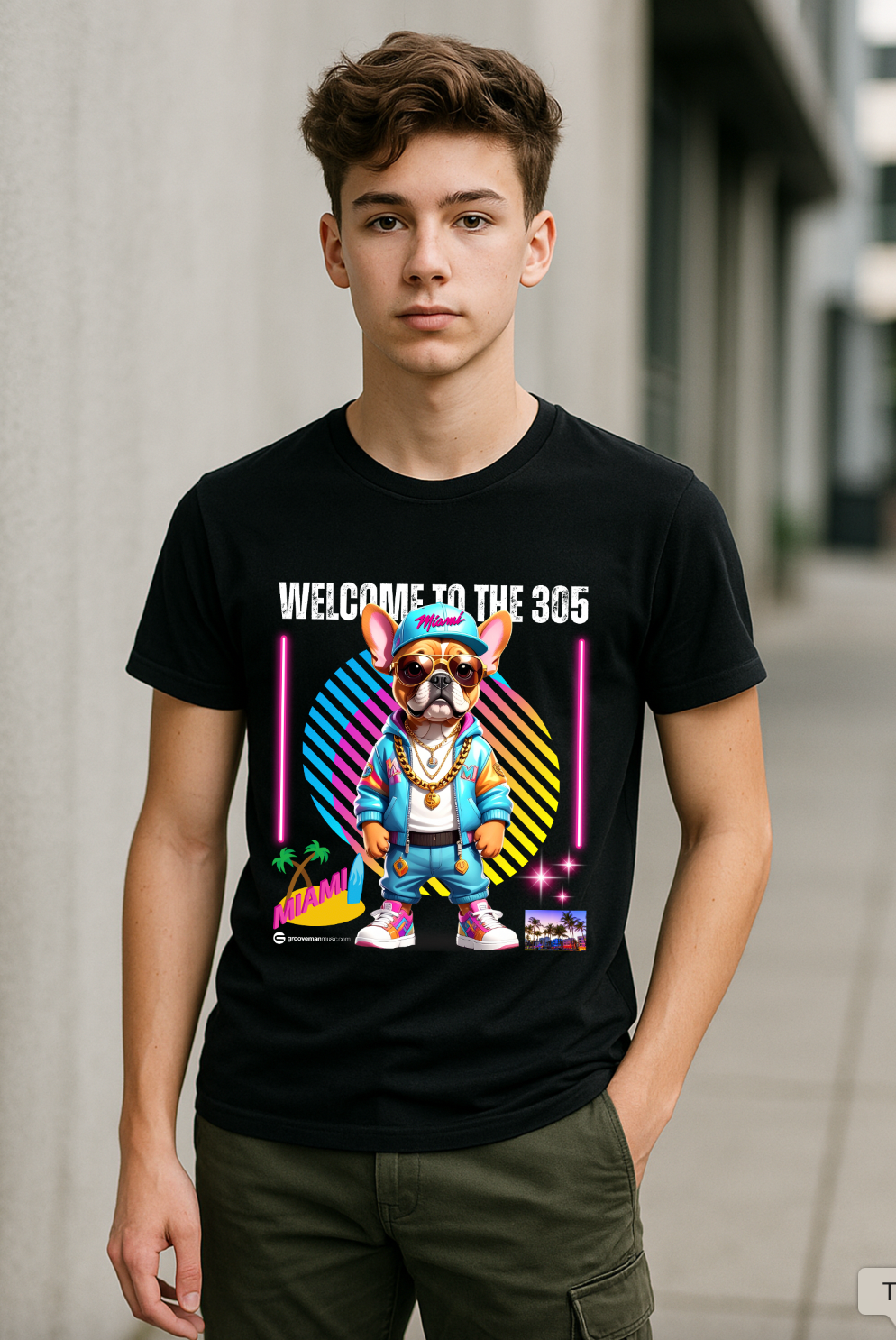 Grooveman Welcome to the 305 Miami Kids Graphic T-Shirt