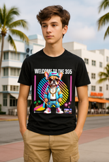 Grooveman Welcome to the 305 Miami Kids Graphic T-Shirt