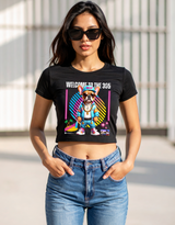 Women’s Miami Crop Tee – Welcome to the 305 Graphic T-Shirt | Grooveman