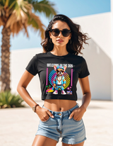 Women’s Miami Crop Tee – Welcome to the 305 Graphic T-Shirt | Grooveman
