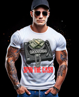 Grooveman Spin The Cash T-Shirt – DJ Turntable Money Chain Graphic Tee
