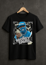 Money Talks Graphic T-Shirt – Get Rich Streetwear Tee with Ski Mask, Stacks & Cuban Chain