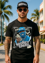 Money Talks Graphic T-Shirt – Get Rich Streetwear Tee with Ski Mask, Stacks & Cuban Chain