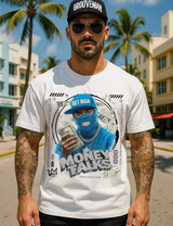 Money Talks Graphic T-Shirt – Get Rich Streetwear Tee with Ski Mask, Stacks & Cuban Chain