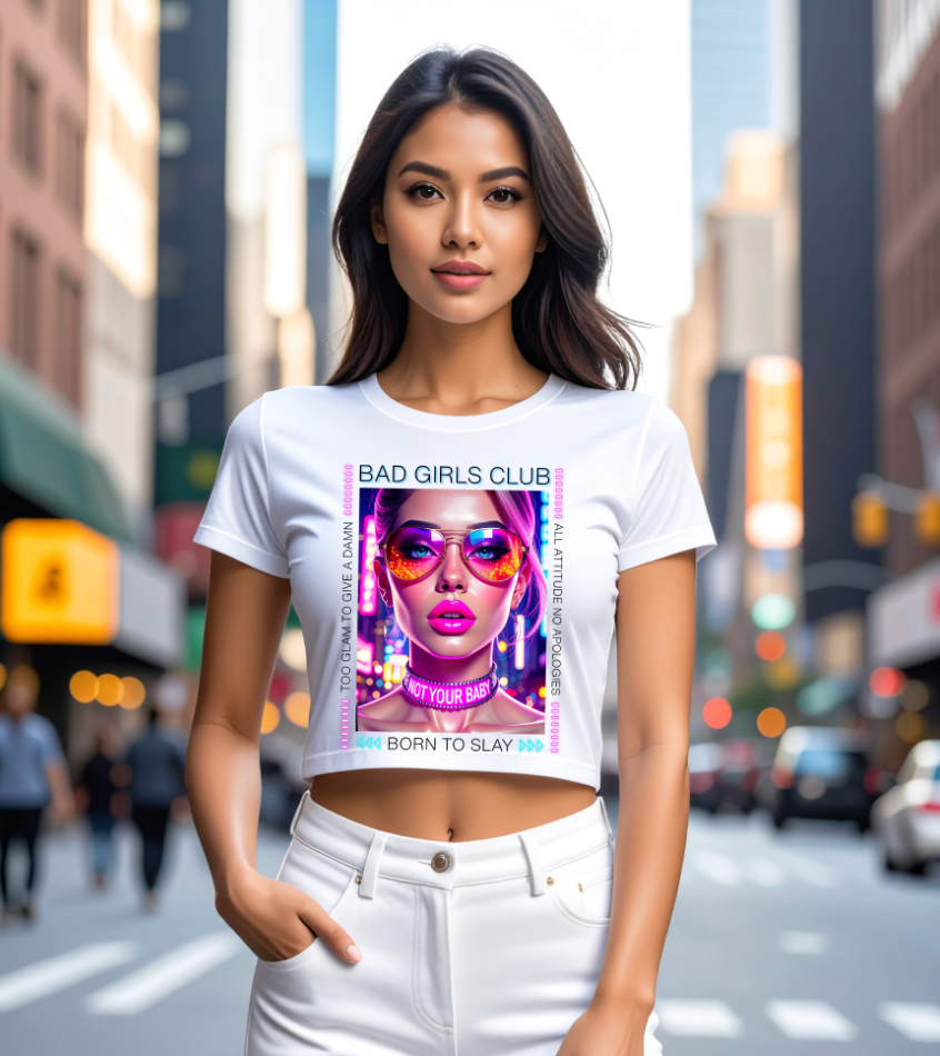 Women’s Crop Top – Not Your Baby 💎 Attitude Streetwear Graphic Tee