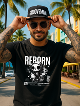 Skull Boy DJ – Black Collection T-Shirt (Black & White Drip Edition)
