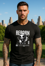 Skull Boy DJ – Black Collection T-Shirt (Black & White Drip Edition)