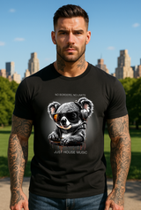 Koala DJ – Just House Music Tee (Black Edition)