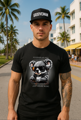 Koala DJ – Just House Music Tee (Black Edition)