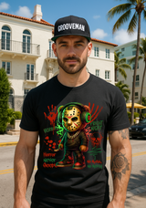 Teddy Jason "No Mask No Mercy" – Horror Streetwear Graphic Tee