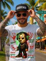 Teddy Jason "No Mask No Mercy" – Horror Streetwear Graphic Tee
