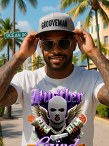 Grooveman™ “Hustler Grind Angel” Graphic T-Shirt – Exclusive Streetwear Edition 🪽💸