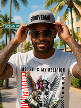 Grooveman™ “Money Is My Religion” Angel T-Shirt – Street Luxury Edition 💸🪽