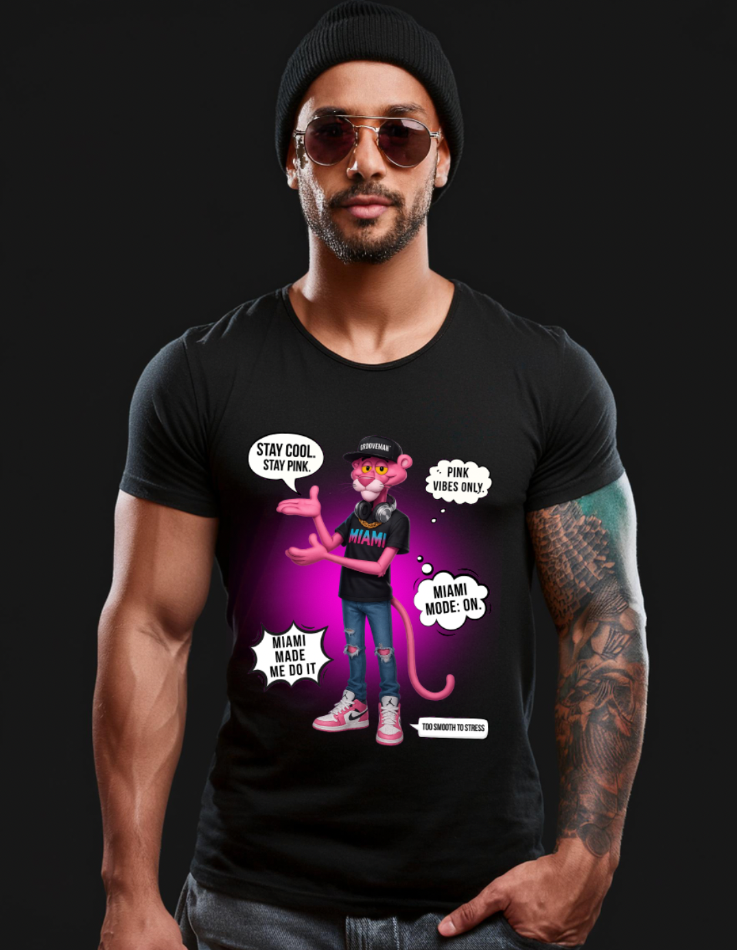 Pink Panther “Miami Mode” Tee – Grooveman Men’s Edition