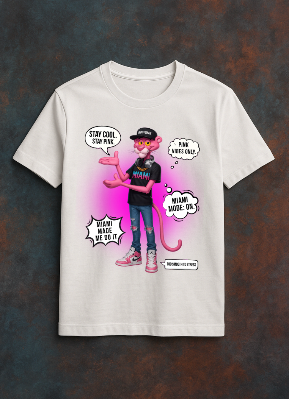 Pink Panther “Miami Mode” Tee – Grooveman Men’s Edition