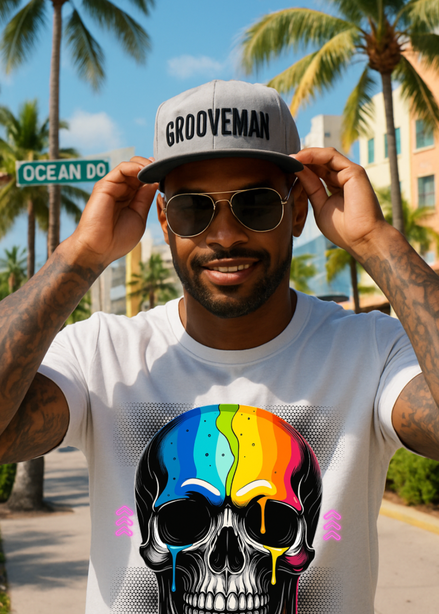 Love Never Dies – Painted by Chaos Skull T-Shirt | Grooveman Exclusive