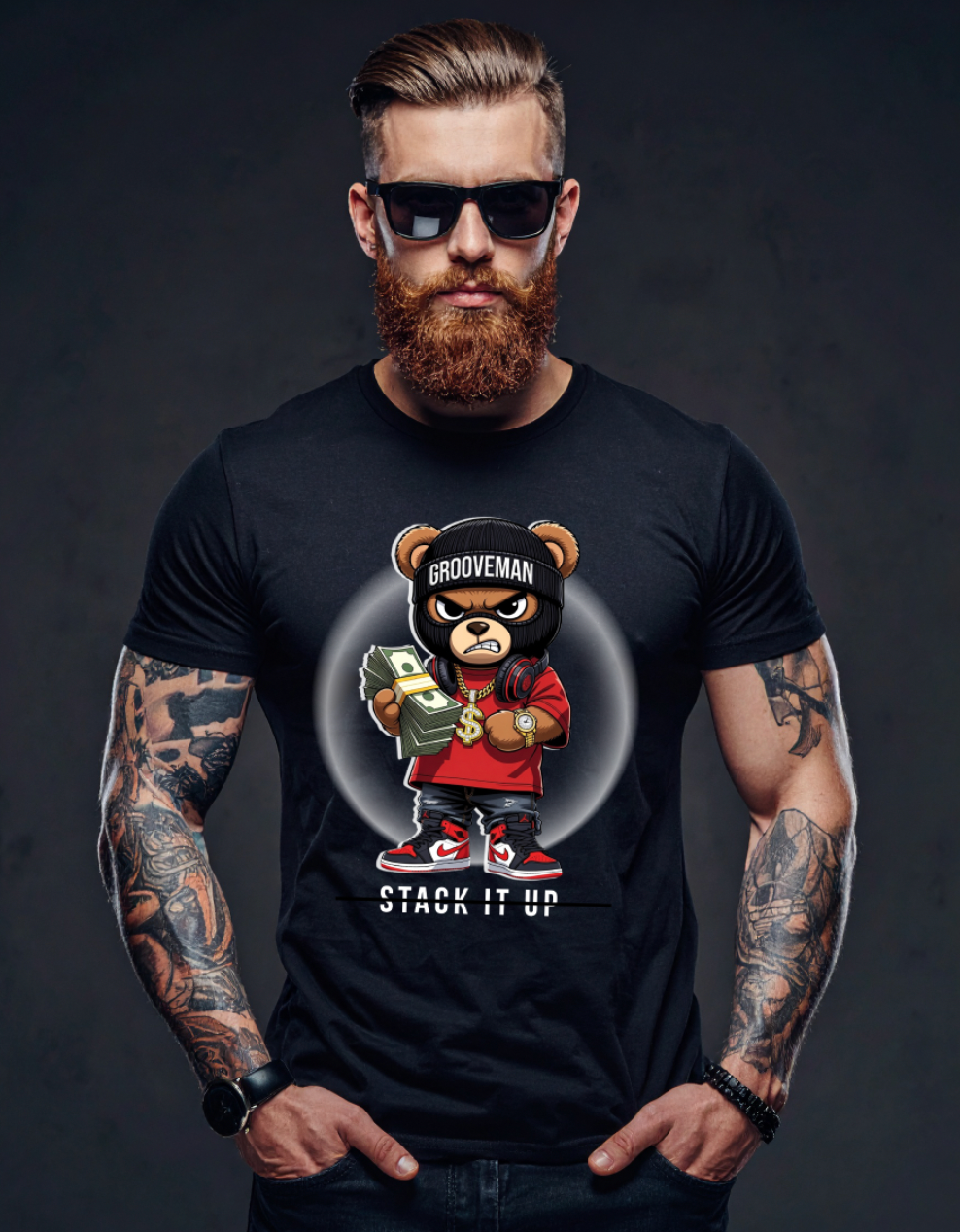 STACK IT UP – Grooveman™ Bear Tee