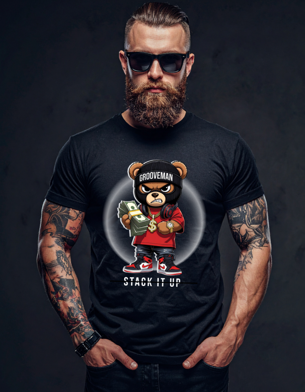 STACK IT UP – Grooveman™ Bear Tee