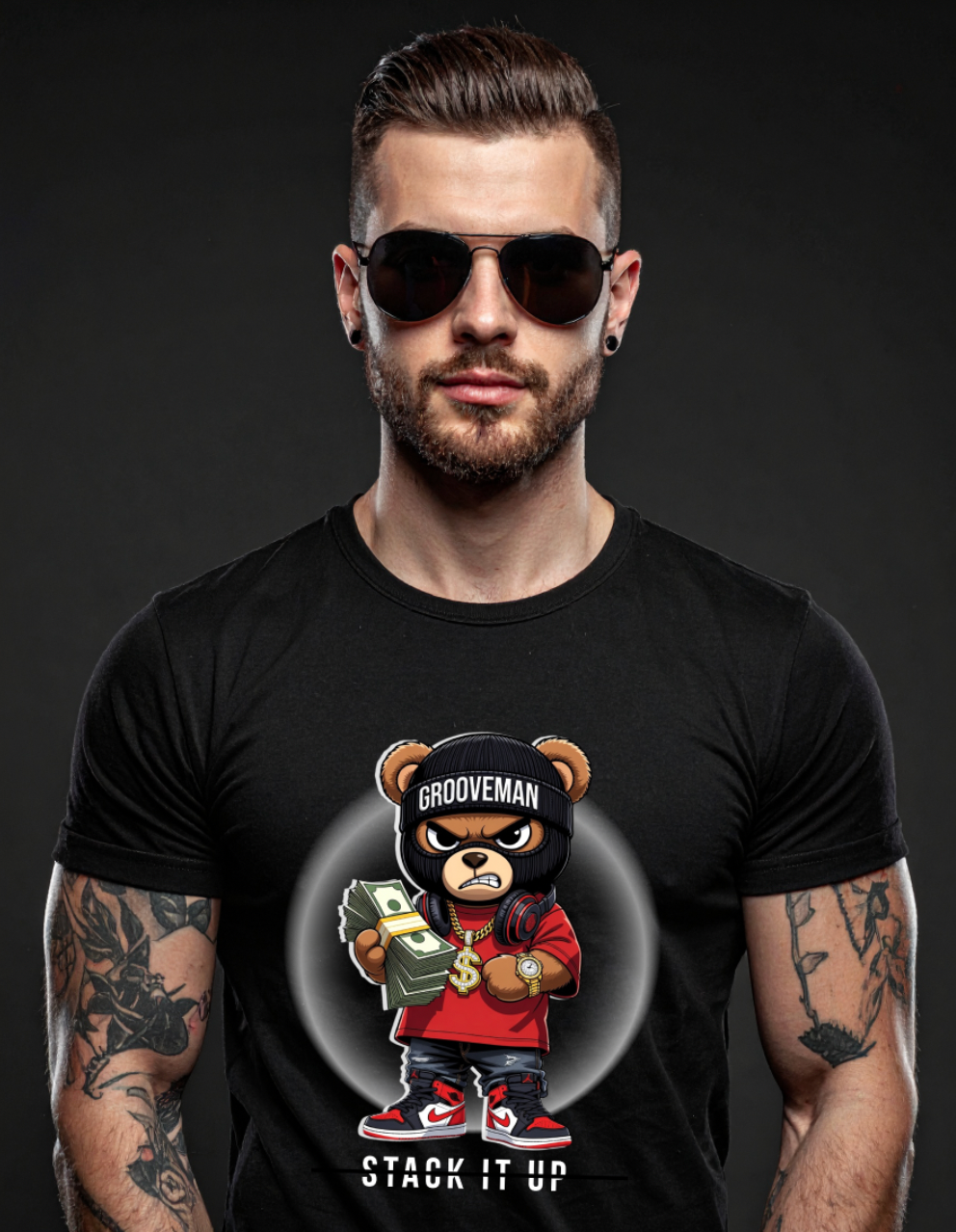 STACK IT UP – Grooveman™ Bear Tee