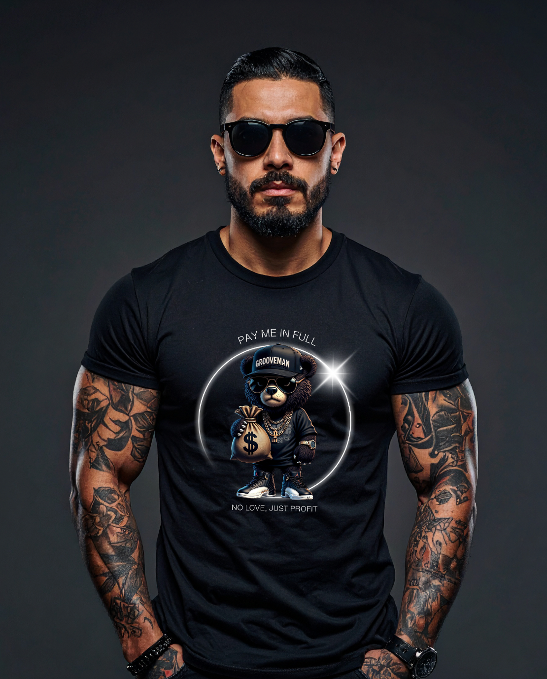 PAY ME IN FULL – Grooveman™ Black Collection T-Shirt
