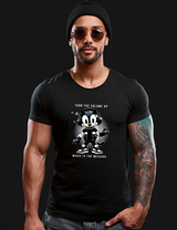 Turn The Volume Up – Happy Felix The Cat DJ Black Collection T-Shirt