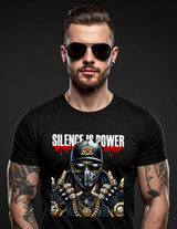 Silence Is Power – Masked King Bling T-Shirt