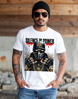 Silence Is Power – Masked King Bling T-Shirt