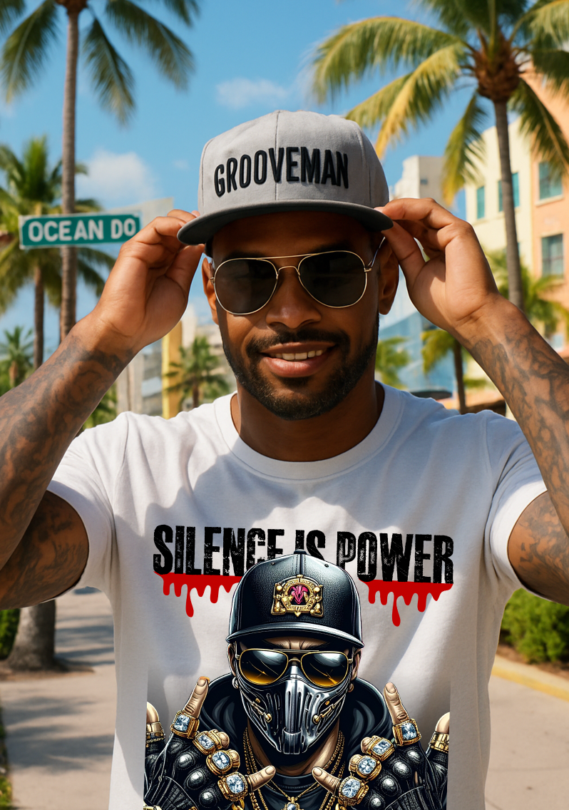 Silence Is Power – Masked King Bling T-Shirt