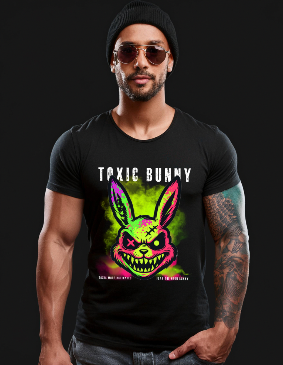 Toxic Bunny – Neon Street Graphic Tee
