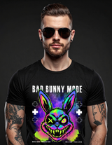 Grooveman – Bad Bunny Mode Neon Psycho Graphic T-Shirt