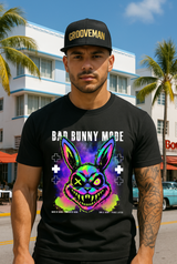 Grooveman – Bad Bunny Mode Neon Psycho Graphic T-Shirt