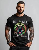 Grooveman Money Monster T-Shirt – Urban Streetwear Graphic Tee with Gold Chain & Money Bag