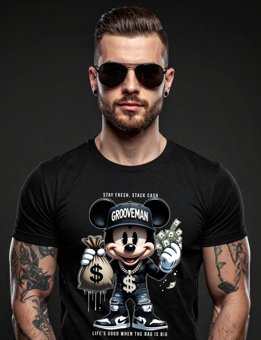 Stay Fresh Stack Cash – Grooveman Graphic Tee