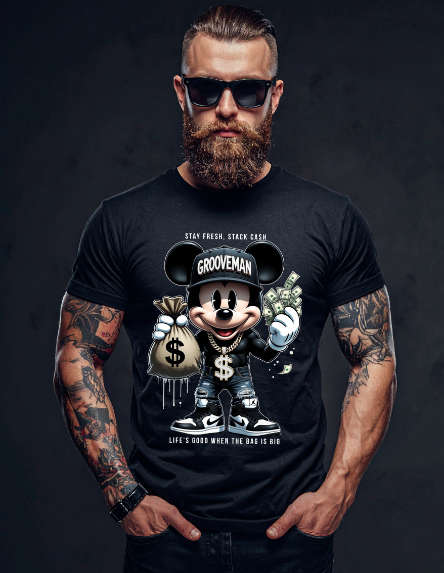 Stay Fresh Stack Cash – Grooveman Graphic Tee