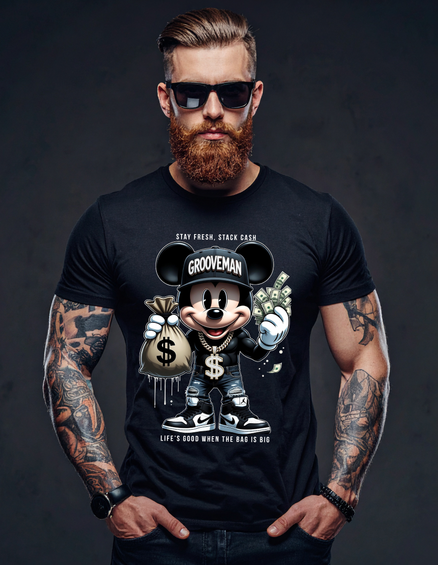 Stay Fresh Stack Cash – Grooveman Graphic Tee