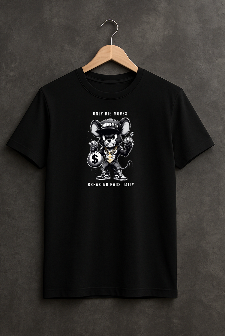 Only Big Moves – Breaking Bags Daily Tee | Grooveman Exclusive