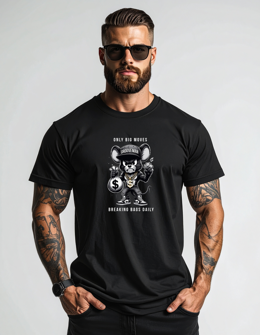 Only Big Moves – Breaking Bags Daily Tee | Grooveman Exclusive