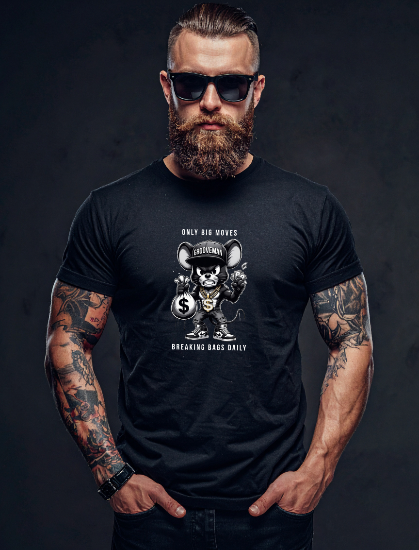 Only Big Moves – Breaking Bags Daily Tee | Grooveman Exclusive