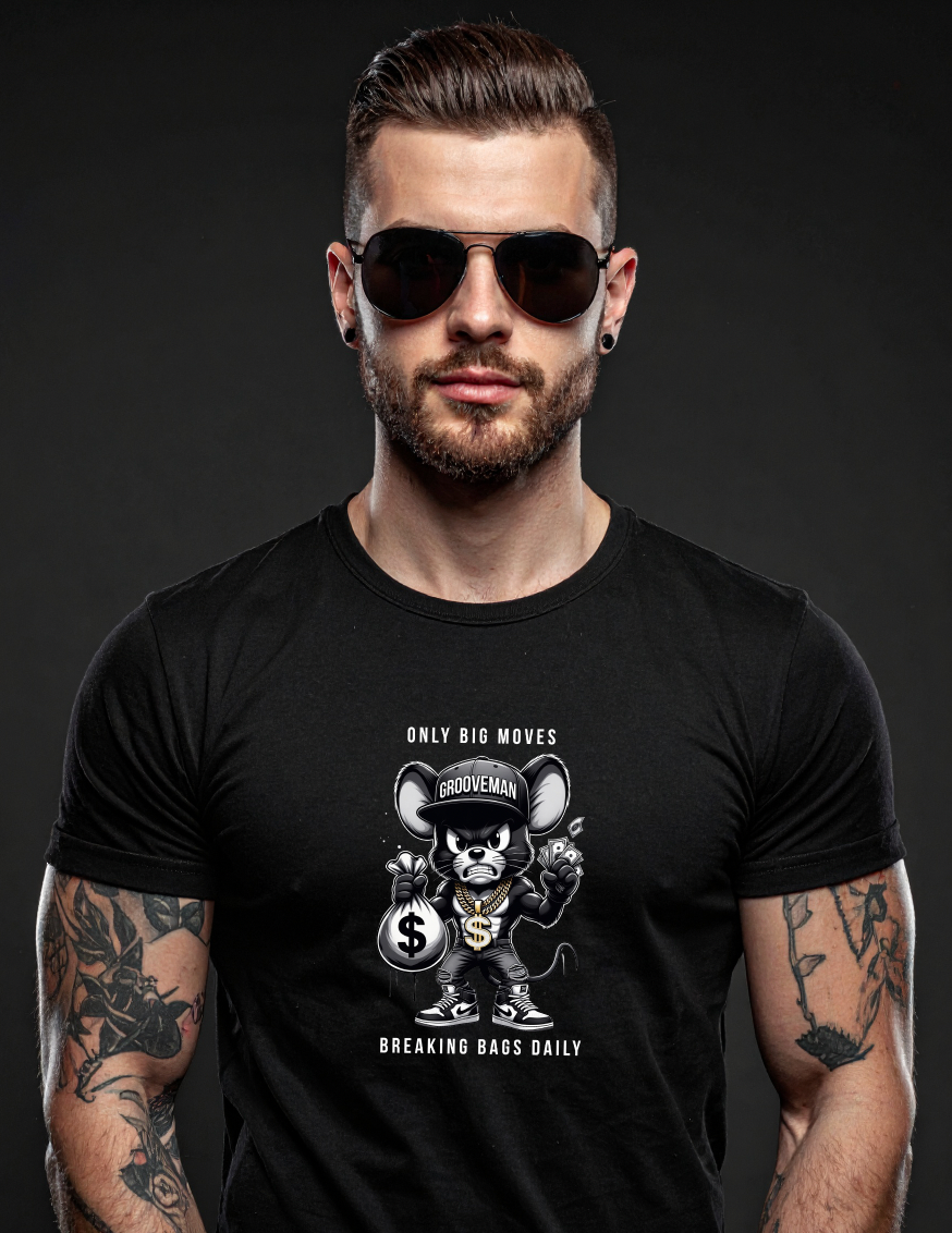 Only Big Moves – Breaking Bags Daily Tee | Grooveman Exclusive