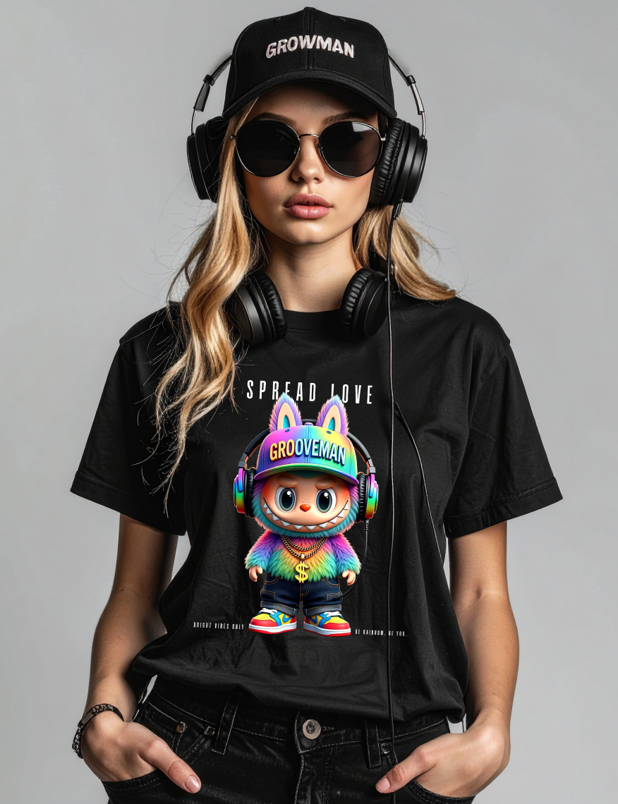 Spread Love – Rainbow Grooveman Crop Tee