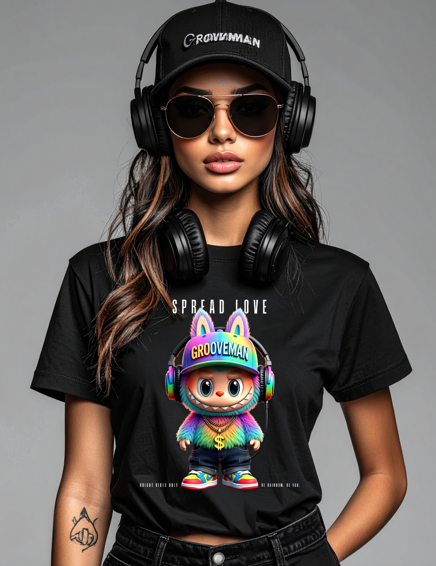 Spread Love – Rainbow Grooveman Crop Tee