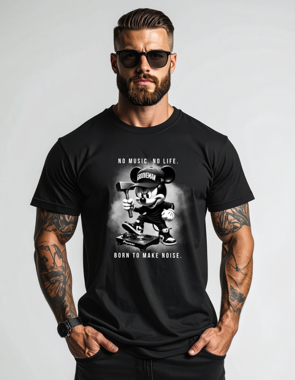 Grooveman “Born To Make Noise” – Black Collection Premium Tee