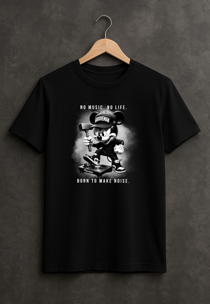 Grooveman “Born To Make Noise” – Black Collection Premium Tee