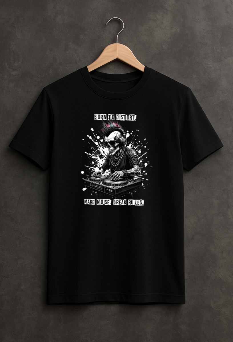 Grooveman “Born To Distort” – Black Collection Premium Tee