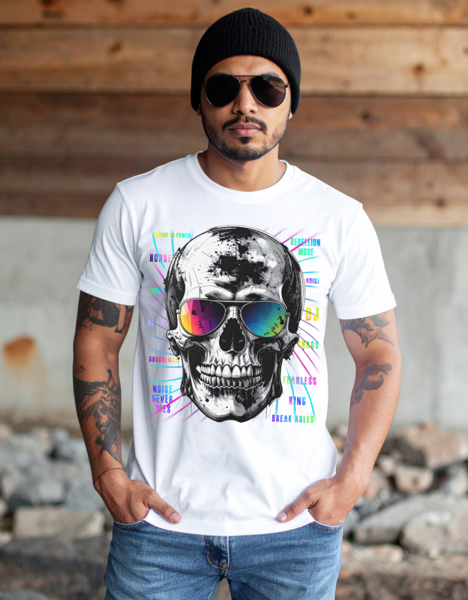 Grooveman “Skull Mirage” – Black Collection Premium Tee