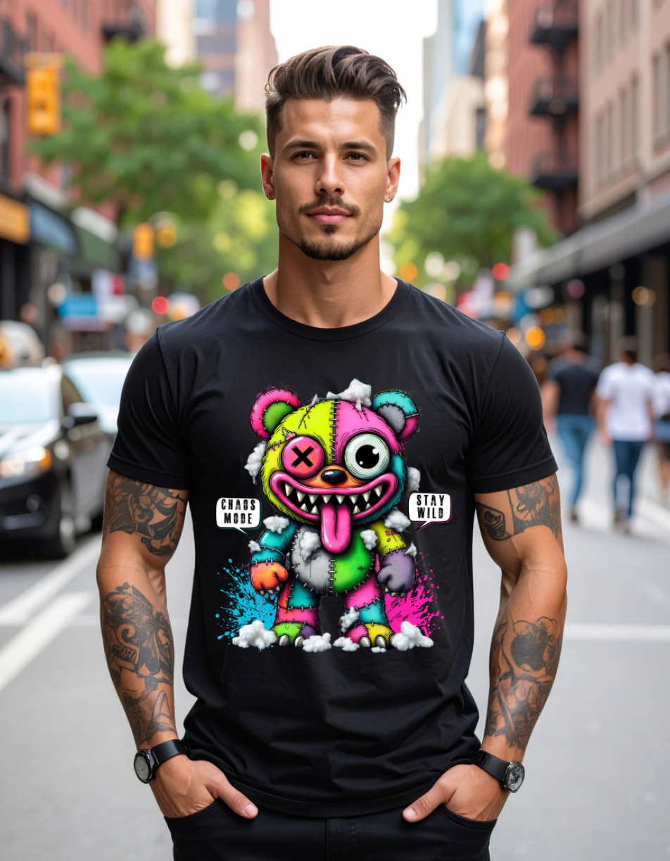 Grooveman “Chaos Mode Teddy” – Streetwear Graphic Tee