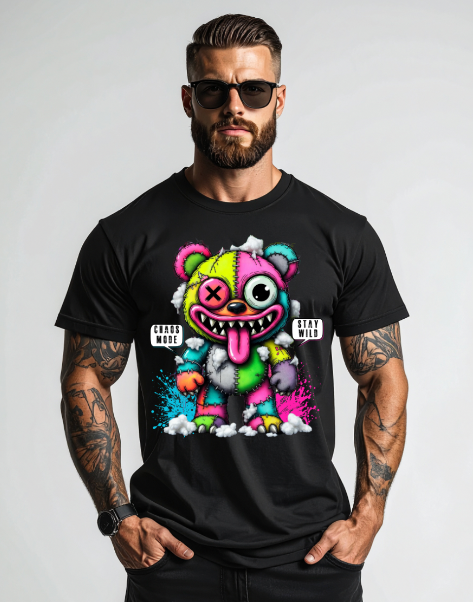 Grooveman “Chaos Mode Teddy” – Streetwear Graphic Tee